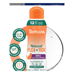 TropiClean Natural Flea & Tick Gentle Cat Shampoo